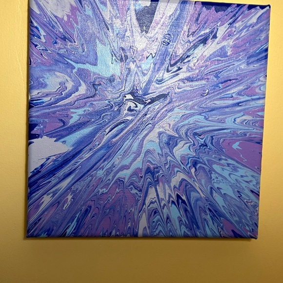 “Crystal Lake” Abstract Original Painting 10x10 - Picture 6 of 7